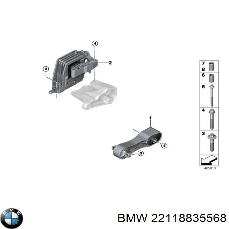 Coxim (suporte) direito de motor BMW 22118835568 preço, a partir de 158,34 USD