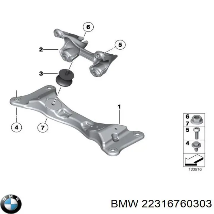 22316760303 BMW Consola de coxim da Caixa de Mudança