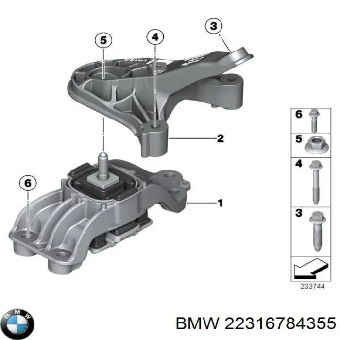 Coxim de transmissão (suporte da caixa de mudança) BMW 22316784355 preço, a partir de 73,21 USD