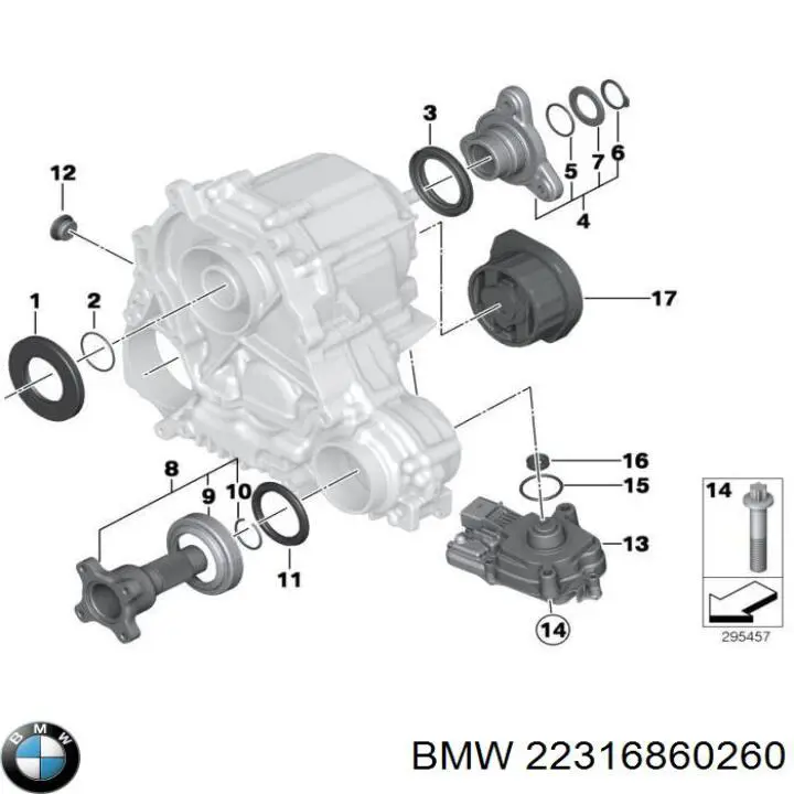 22316860260 BMW Coxim de transmissão (suporte da caixa de transferência)