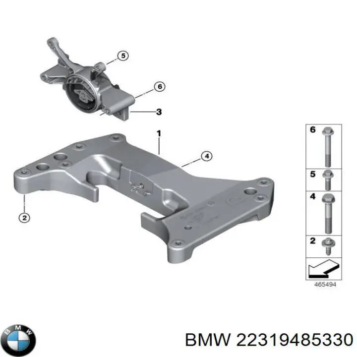 22319485330 BMW Viga de fixação da caixa de mudança