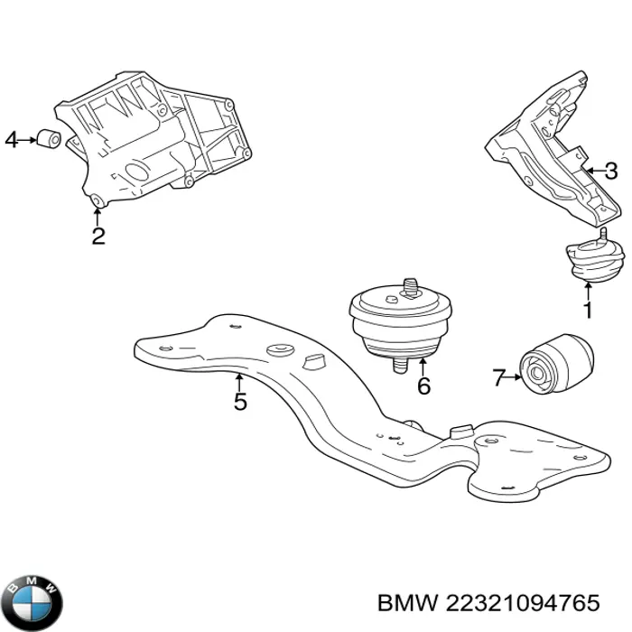Viga de fixação da caixa de mudança BMW 22321094765 preço, a partir de 94,27 USD