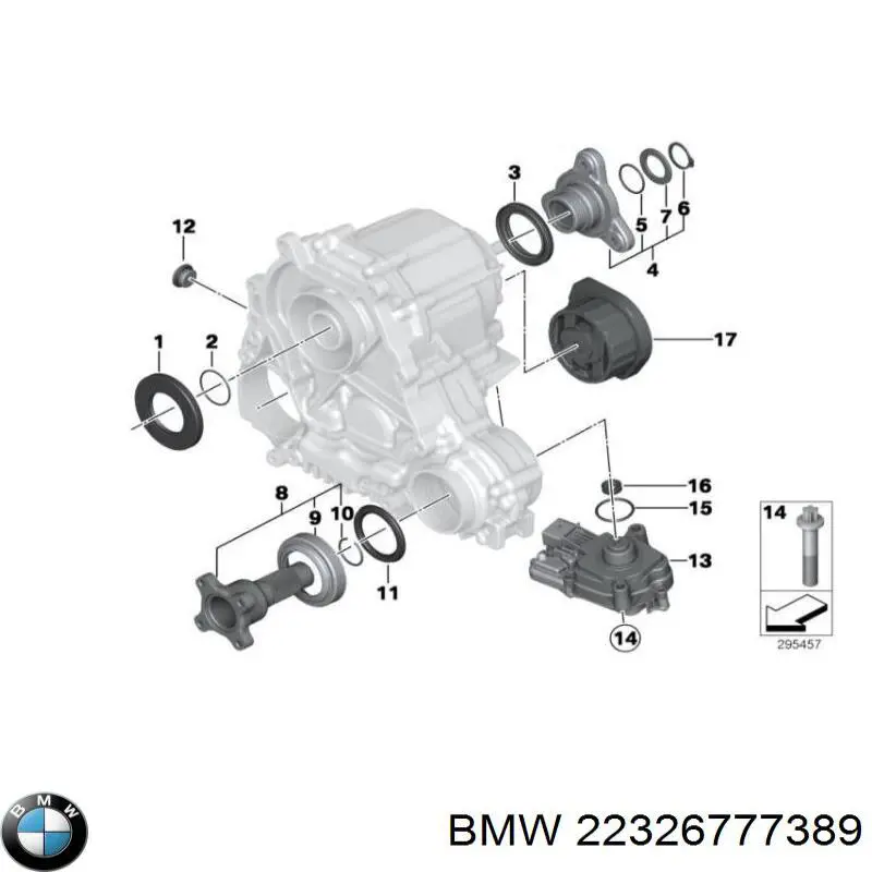 22326777389 BMW Coxim de transmissão (suporte da caixa de transferência)