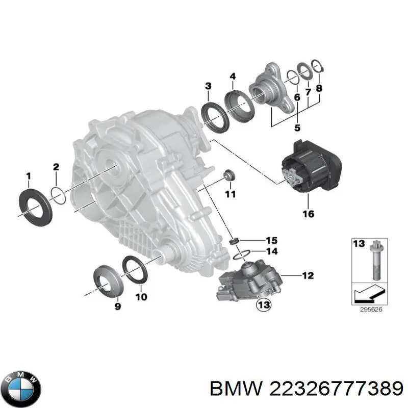 22326777389 BMW Coxim de transmissão (suporte da caixa de transferência)