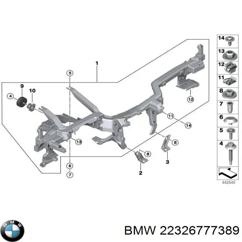 Coxim de transmissão (suporte da caixa de transferência) 22326777389 BMW