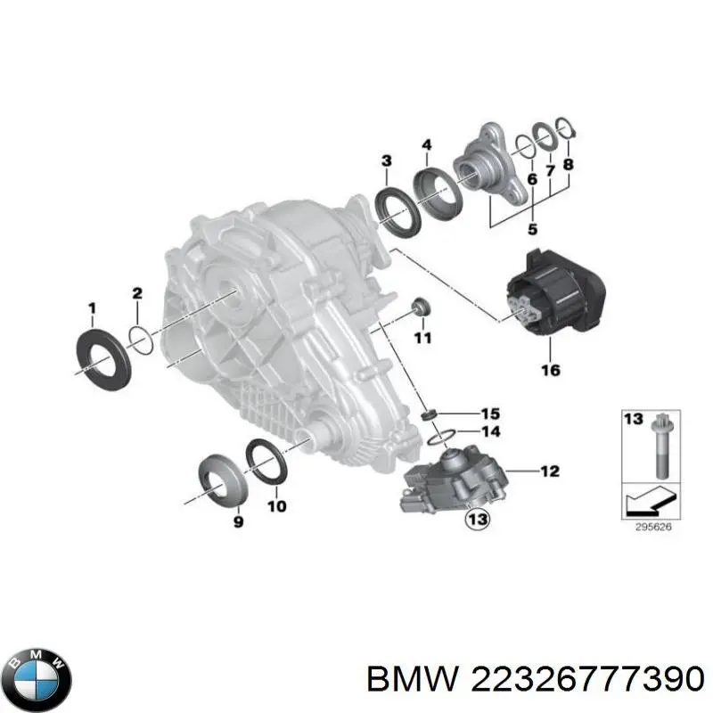 22326777390 BMW Coxim (suporte) traseiro de motor