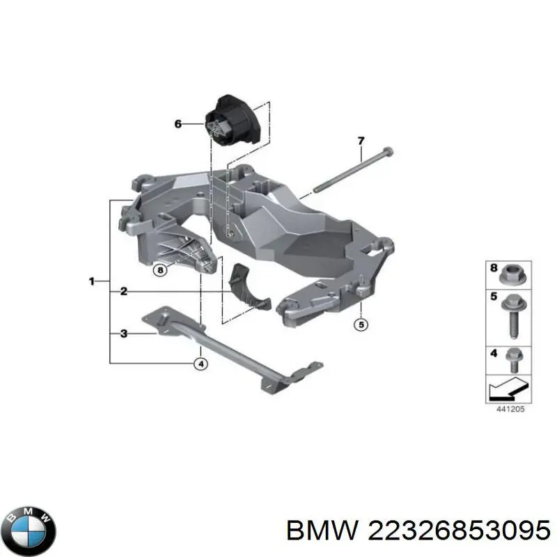 Coxim (suporte) traseiro de motor BMW 22326853095 preço, a partir de 35,46 USD