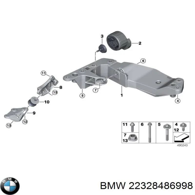 Viga de fixação da caixa de mudança BMW 22328486998 preço, a partir de 187,28 USD