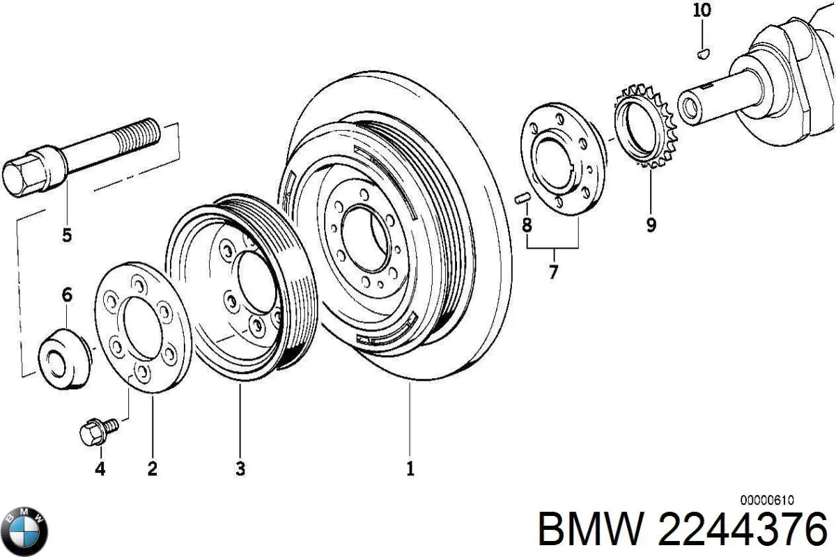 64552244376 BMW Polia de cambota