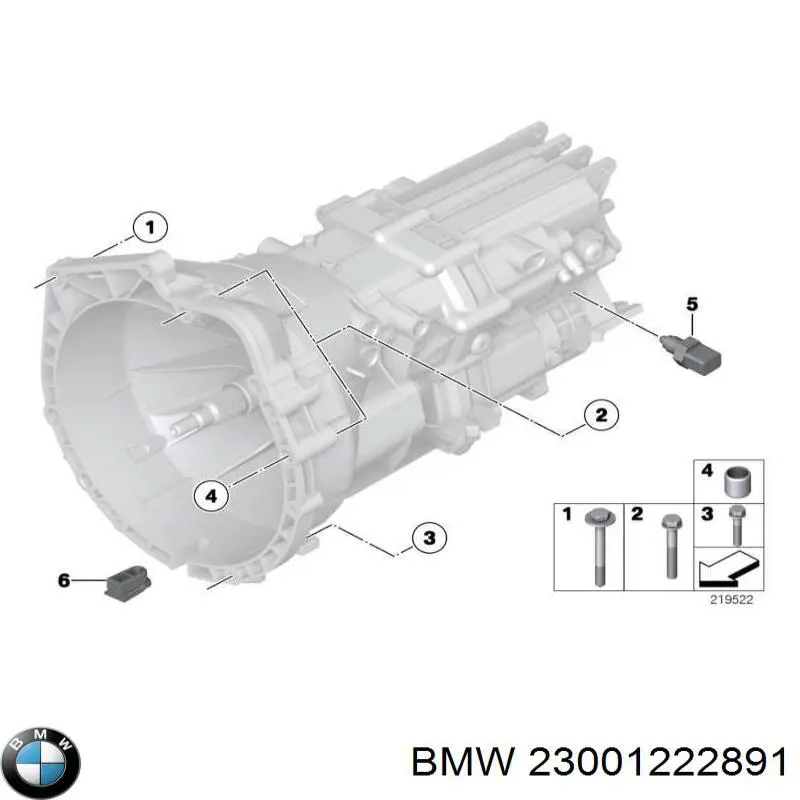 23001222891 BMW Parafuso de cabeça de motor (CBC)