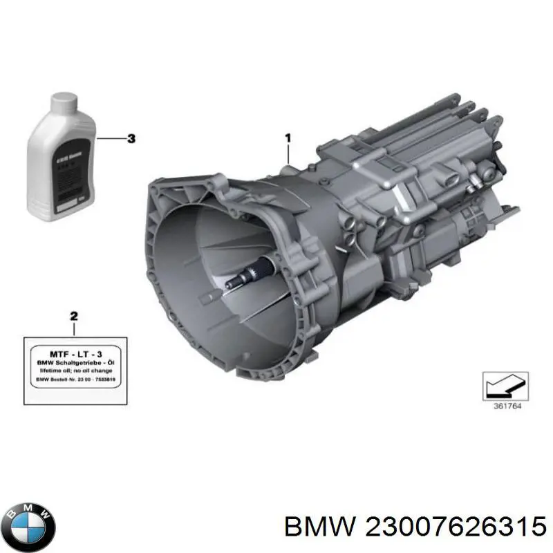 23007626315 BMW Caixa de Mudança montada (caixa mecânica de velocidades)