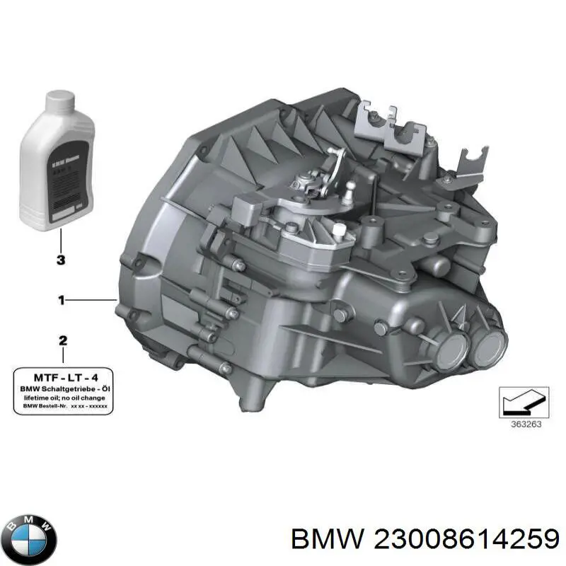 23008614259 BMW Caixa de Mudança montada (caixa mecânica de velocidades)