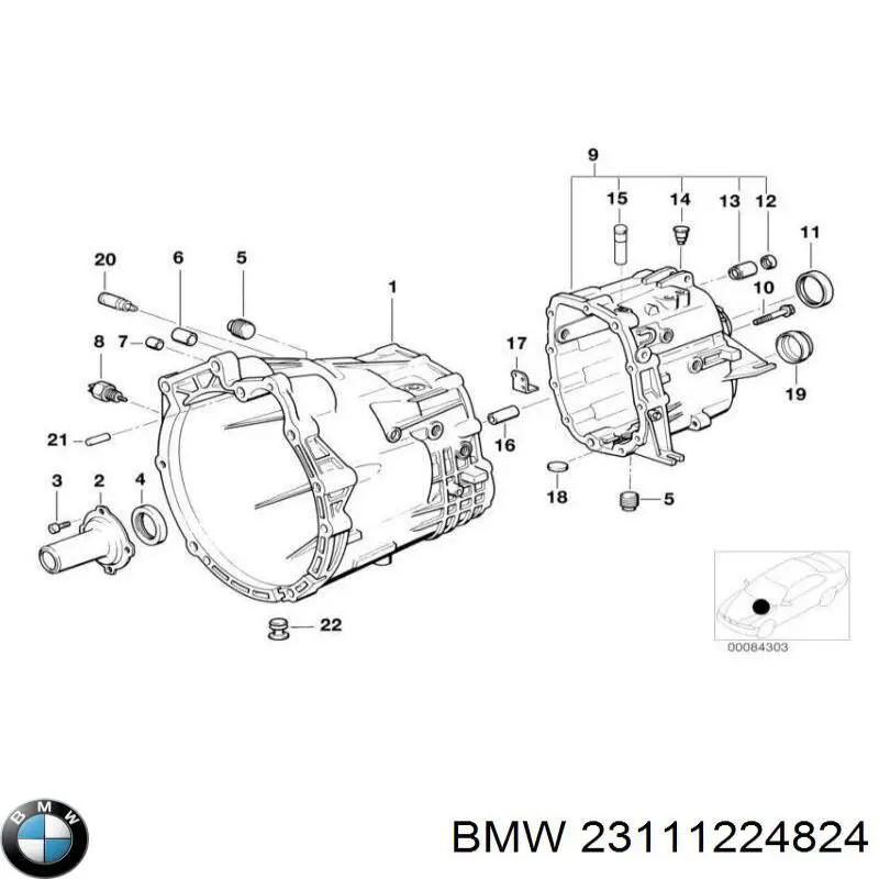 Tampa traseira da caixa de mudança BMW 23111224824 preço, a partir de 19,78 USD