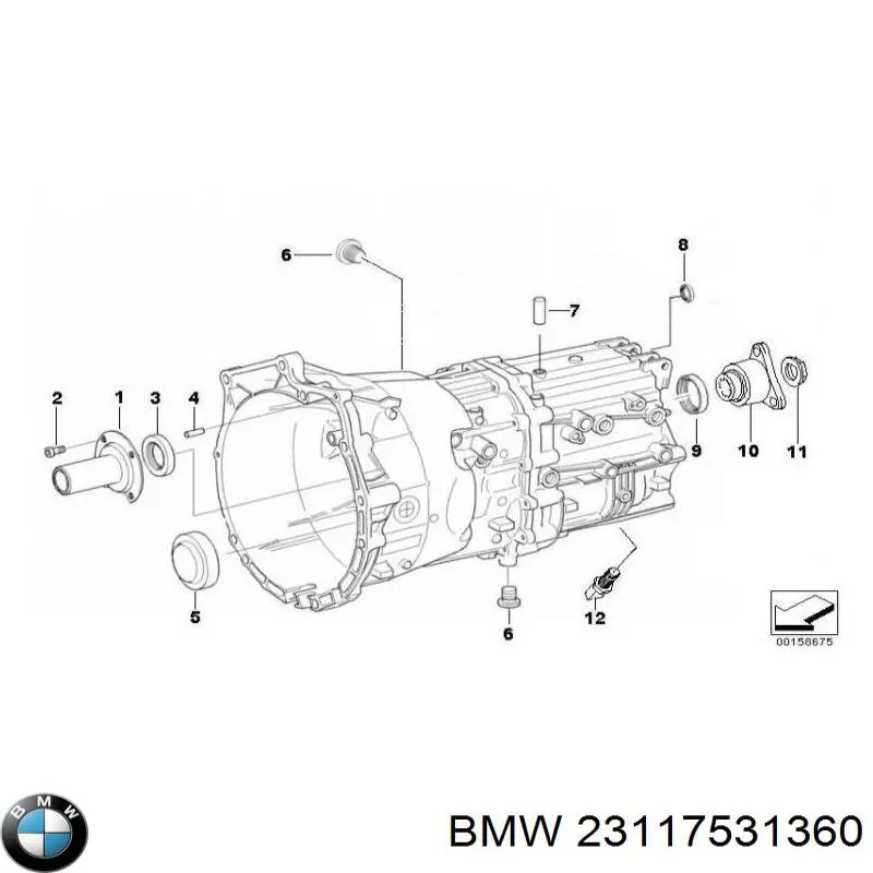 23117531360 BMW Vedação dianteira de cambota de motor