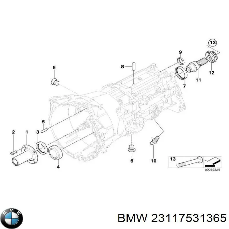 Bucim da Caixa Automática de Mudança (de árvore de saída/secundária) BMW 23117531365 preço, a partir de 10,64 USD