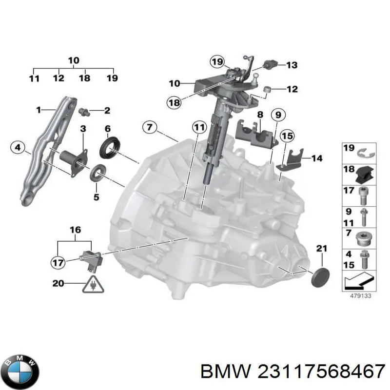 23117568467 BMW Forquilha de embraiagem