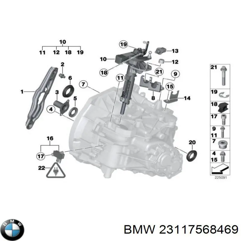 23117568469 BMW Vedação da Caixa Automática de Mudança (de árvore de saída/primária)
