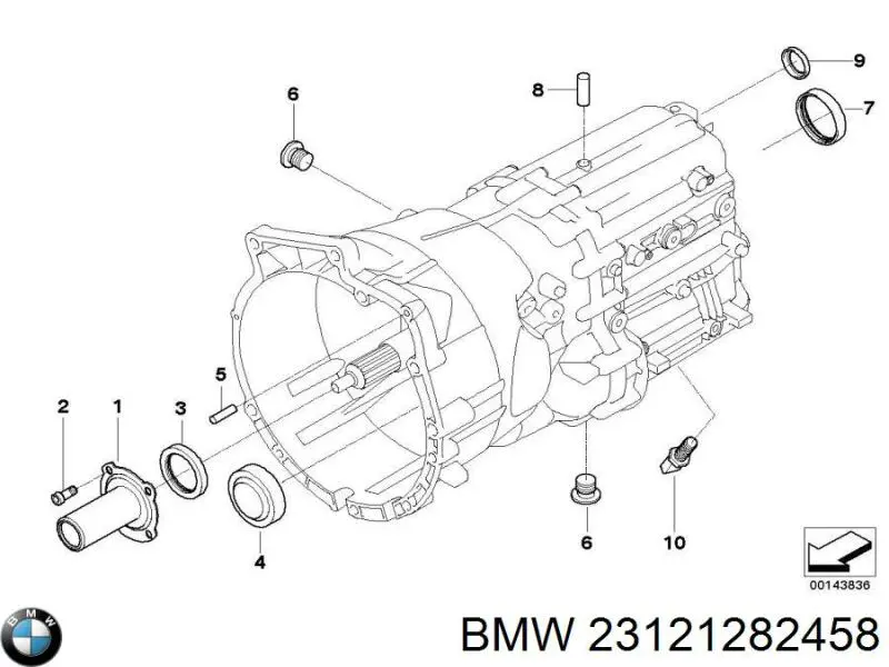 Bucim da Caixa Automática de Mudança (de árvore de saída/secundária) BMW 23121282458 preço, a partir de 14,19 USD