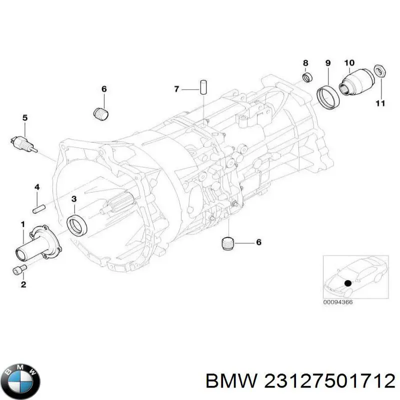 Compre 23127501712 BMW Vedação da Caixa Automática de Mudança (de árvore de saída/primária)