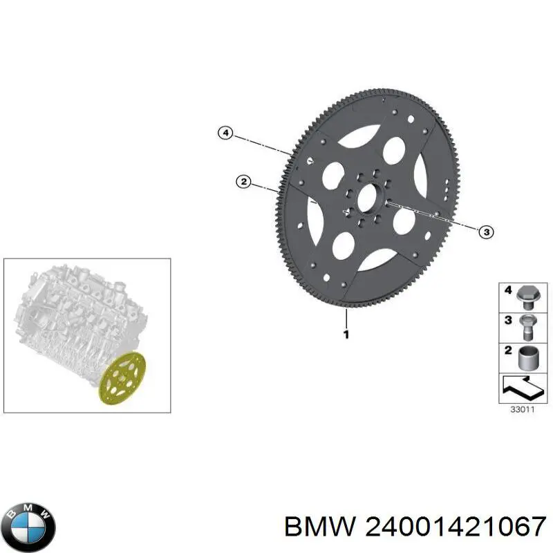 24001421067 BMW Parafuso de cabeça de motor (CBC)