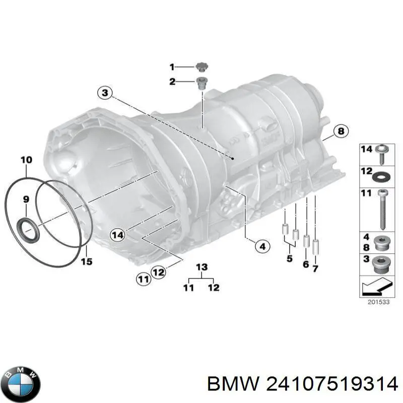 Kit de reparação da Caixa Automática de Mudança ZF Parts 0734317370