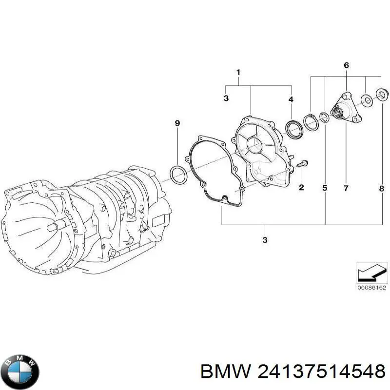 Bucim da Caixa Automática de Mudança (de árvore de saída/secundária) BMW 24137514548 preço, a partir de 41,64 USD