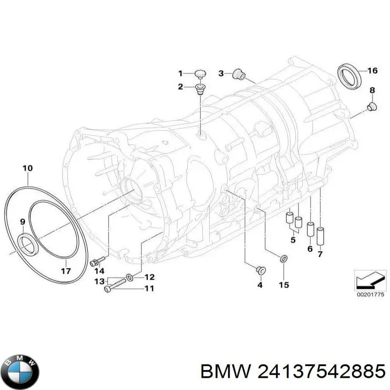 Bucim da Caixa Automática de Mudança (de árvore de saída/secundária) BMW 24137542885 preço, a partir de 14,83 USD