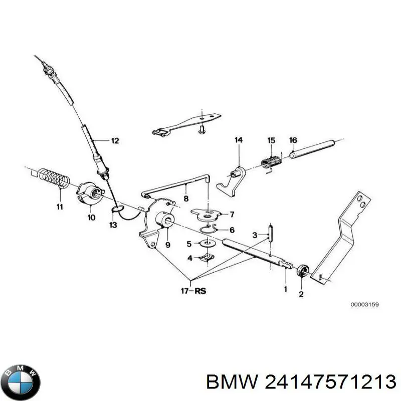 Compre 24147571213 BMW Vedação da haste de mudança da caixa de mudança