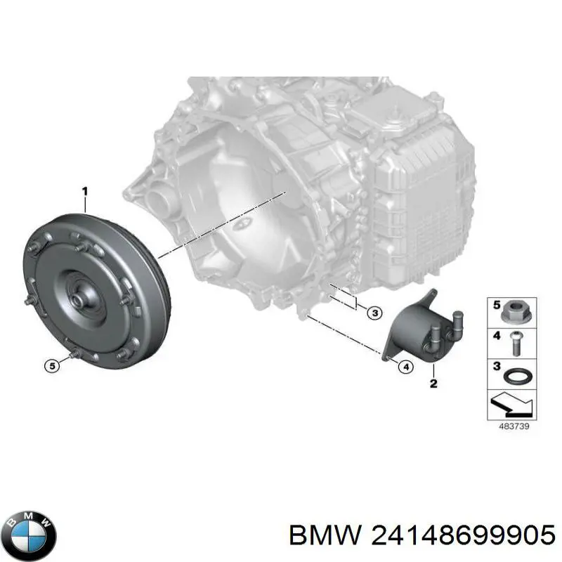24148699905 BMW Radiador de esfriamento, Caixa Automática de Mudança