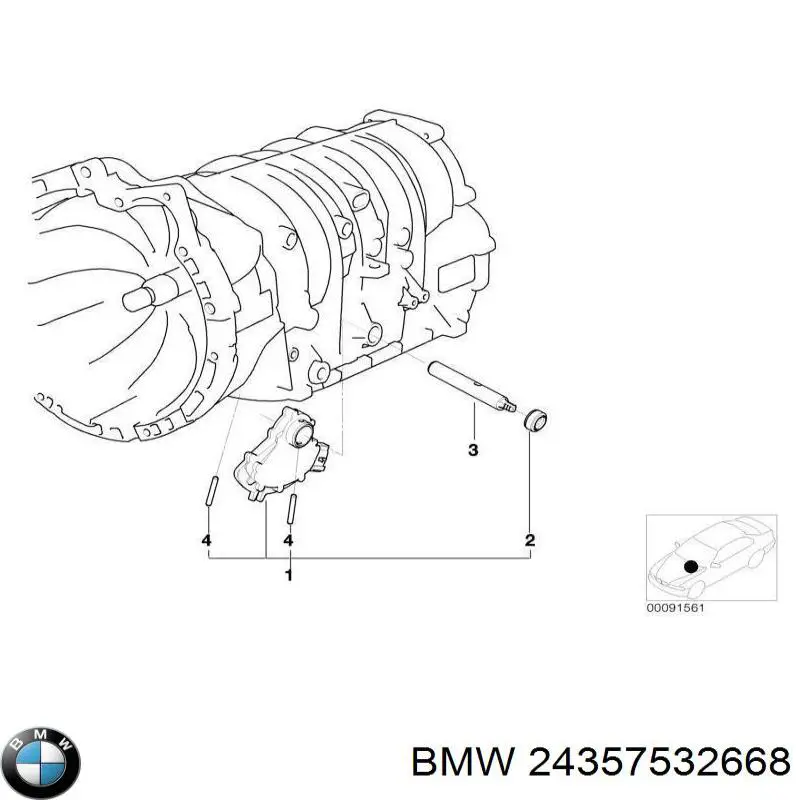 24357532668 BMW Sensor de posição de seletor da Caixa Automática de Mudança