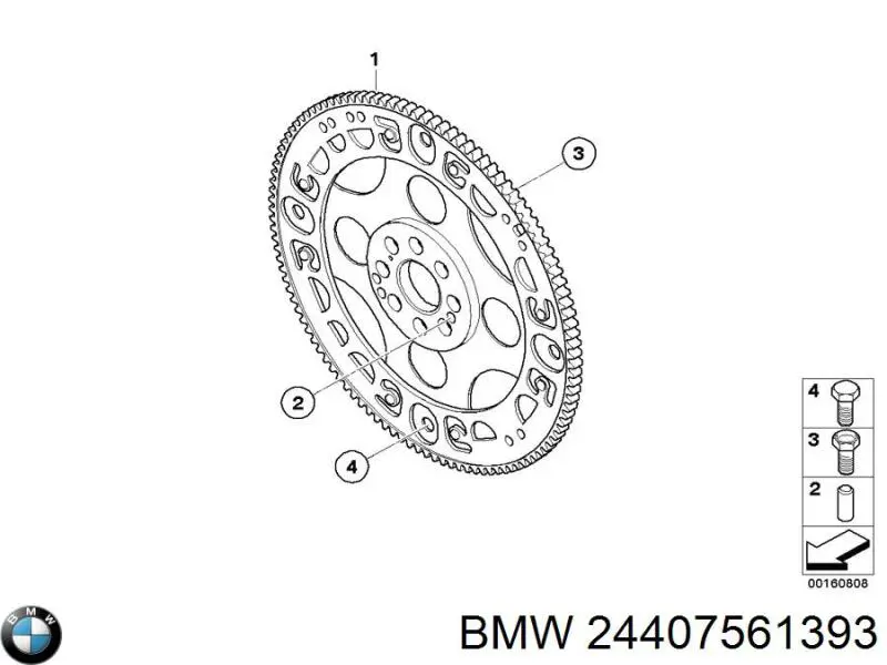 Compre 24407561393 BMW Parafuso de cabeça de motor (CBC)