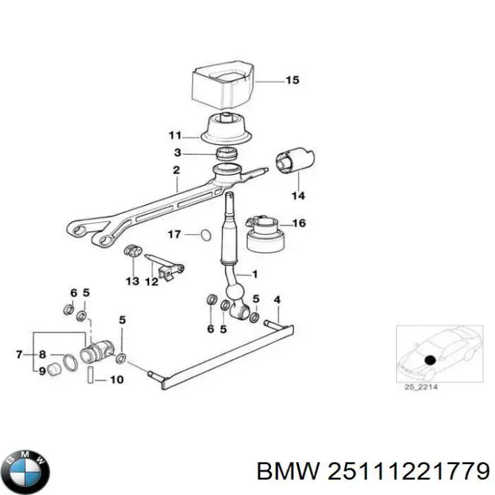 Compre 25111221779 BMW Bucha do mecanismo de mudança (de ligação)