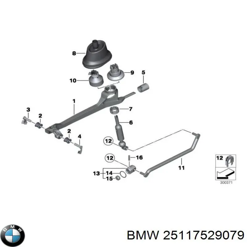 25117529079 BMW Eixo de reguladora de tensão da correia de transmissão