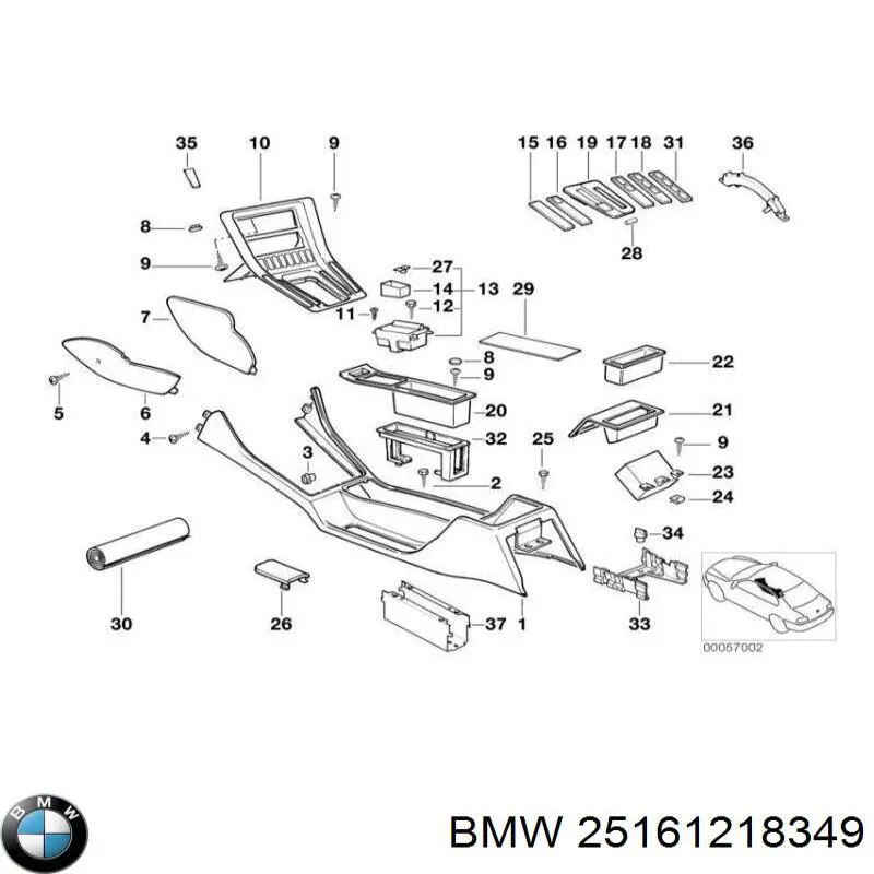 Compre 25161218349 BMW Cabo de mudança (de seleção de velocidade)