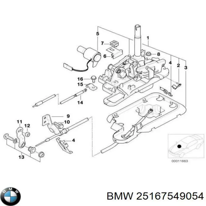25167549054 BMW Mecanismo de mudança (ligação)