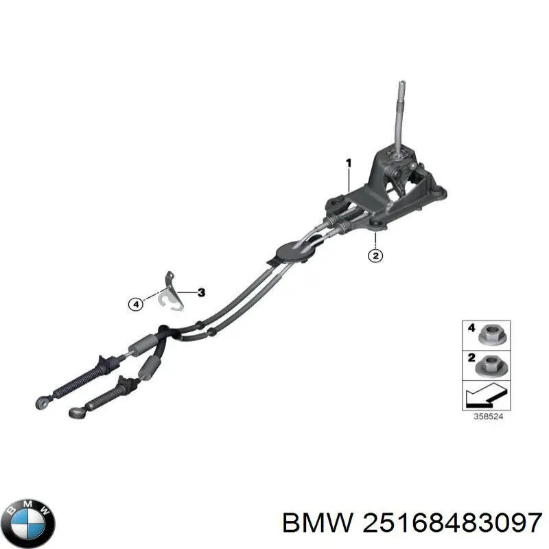 Mecanismo de mudança (ligação) BMW 25168483097 preço, a partir de 440,69 USD