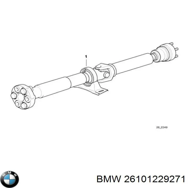 26101229271 BMW Junta universal traseira montada