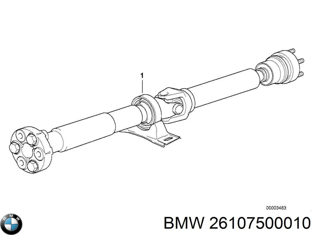 26107500010 BMW Junta universal traseira montada