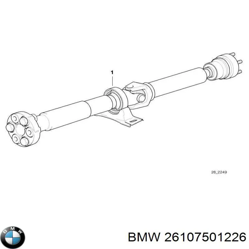 26107501226 BMW Junta universal traseira montada