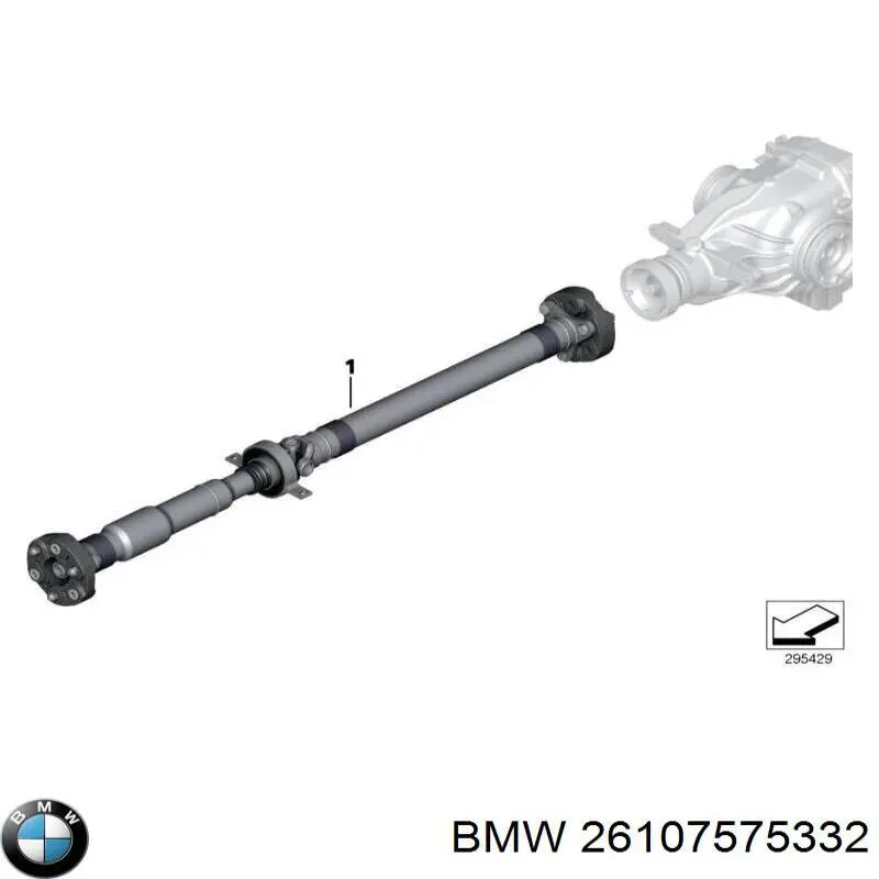 757533202 BMW Junta universal traseira montada