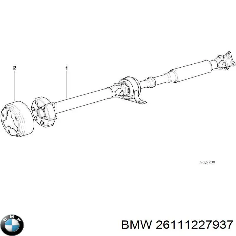 26111227937 BMW Junta universal traseira montada