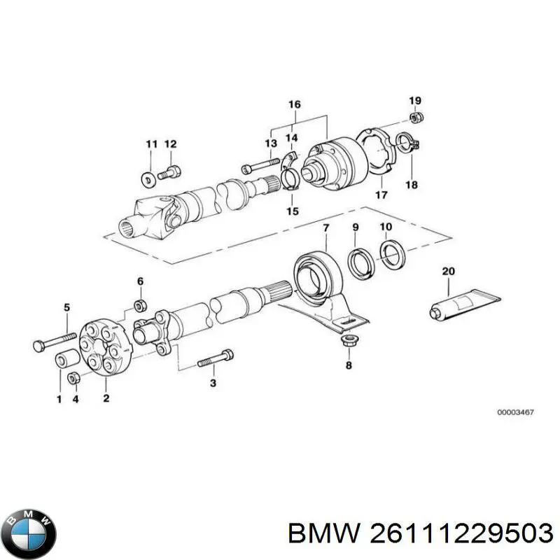 26111229503 BMW Anel (arruela) do injetor de ajuste