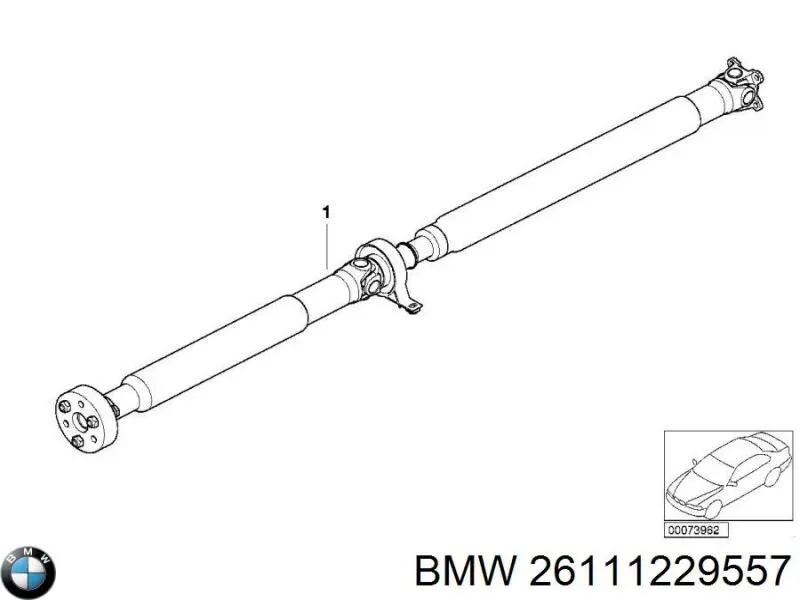 26111229557 BMW Junta universal traseira montada
