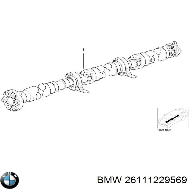 1229569 BMW Junta universal traseira montada