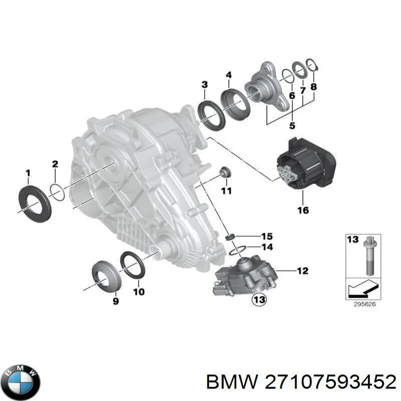 27107593452 BMW Vedação dianteira de cambota de motor