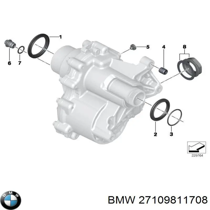 27109811708 BMW Caixa de transferência