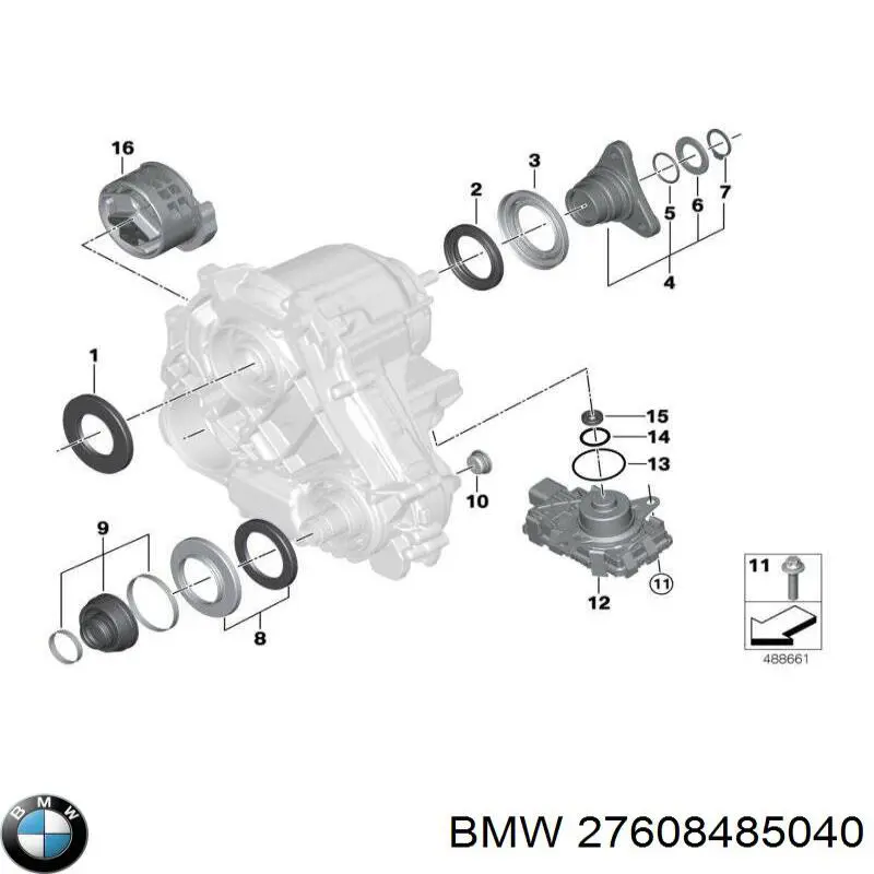 27608485040 BMW Módulo de direção da caixa de transferência