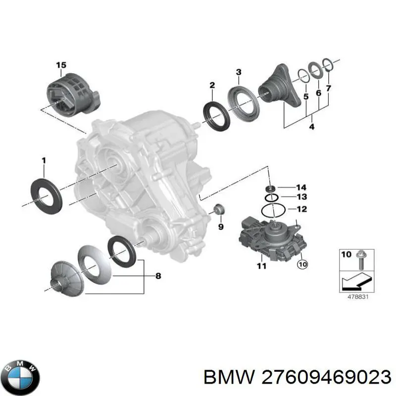 27609469023 BMW Módulo de direção da caixa de transferência