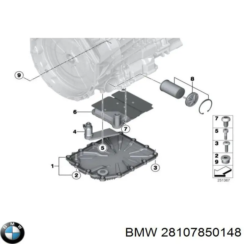 Kit de serviço para a substituição de óleo na Caixa Automática de Mudança BMW 28107850148 preço, a partir de 169,55 USD