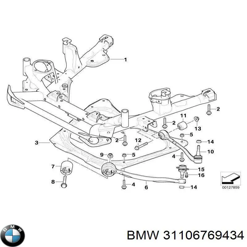 Compre 31106769434 BMW Parafuso de fixação de braço oscilante dianteiro